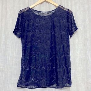 American Apparel black lace blouse